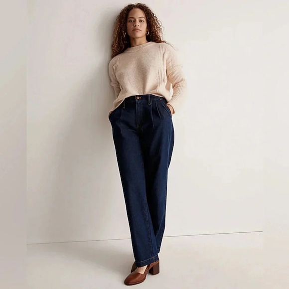 MADEWELL - Cable Havener Alpaca Wool Blend Pullover Sweater - Picture 3 of 11